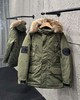 D121540休闲机能工装风纯色毛领连帽中长款滑雪服极地羽绒服男女同款 商品缩略图2