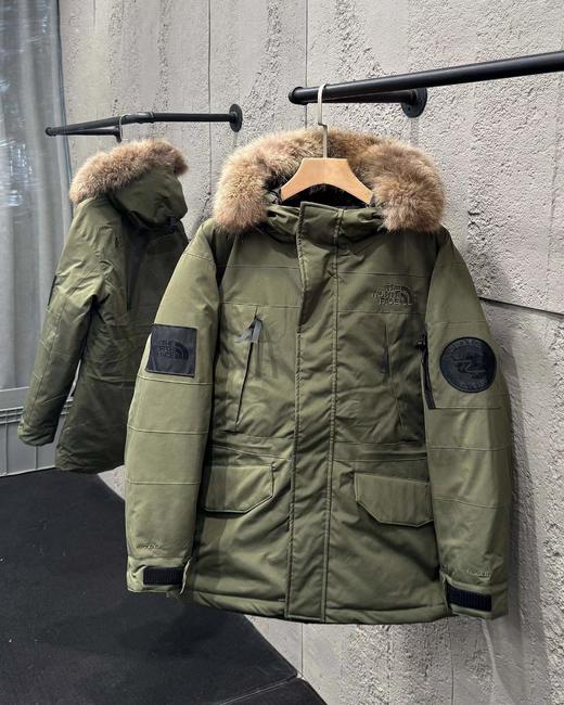 D121540休闲机能工装风纯色毛领连帽中长款滑雪服极地羽绒服男女同款 商品图2