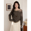 鹿向南「糖炒板栗」法式羊毛咖色毛衣女秋冬高级洋气长袖慵懒上衣 商品缩略图2