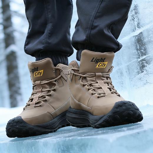 【冰上止滑+三层防水结界】量橙极地冲锋靴，持久型动态防水堡垒，户外徒步登山探险靴 商品图3