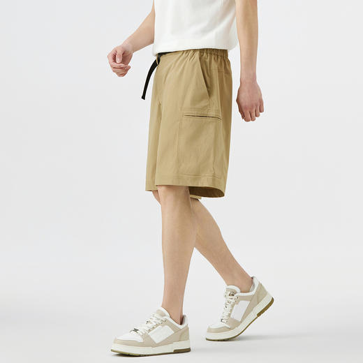 GXG男装【工装多袋】25夏季插扣腰带松紧腰户外沙滩男式休闲短裤K&C 商品图7