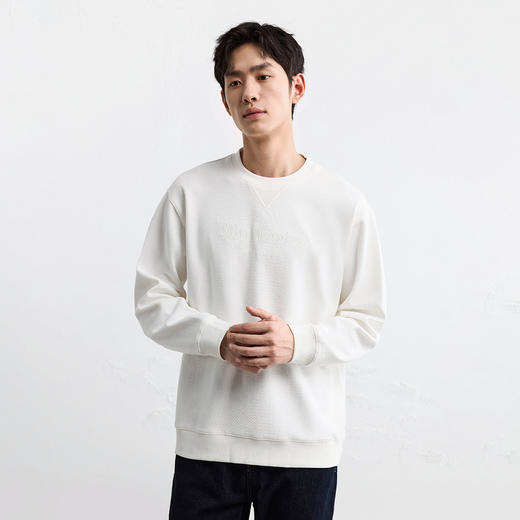 GXG男装25秋季时尚百搭舒适圆领简约通勤宽松休闲男式卫衣K&C 商品图1