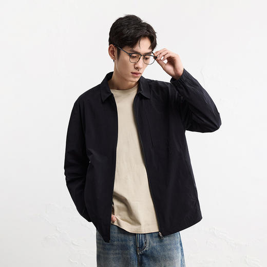 GXG男装25秋季经典翻领商务夹克简约百搭日常通勤男式休闲上衣K&C 商品图1