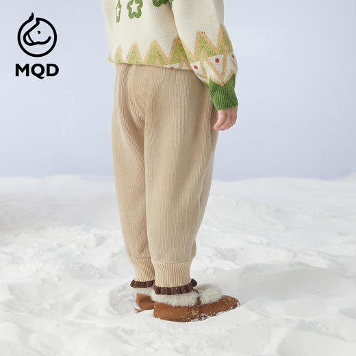 【秒】【MQD】女小童冬季甜美可爱木耳边休闲针织长裤 商品图3