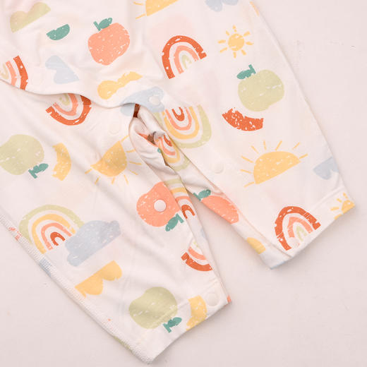 棉果果春季新品男宝女宝满印柔软舒适莫代尔偏襟连体衣M101720426003 商品图4