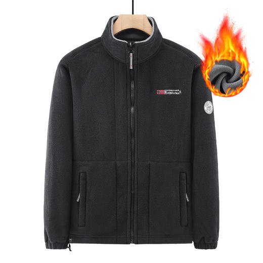 【出口挪威情侣款双面摇粒绒外套】抗寒零下-15°C 超厚款 行走的小暖炉！有大码！秋冬保暖摇粒绒抓绒衣外套潮流 商品图3