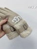 D121520加绒加厚款女士冬季麂皮+羊羔绒触屏手套 商品缩略图11