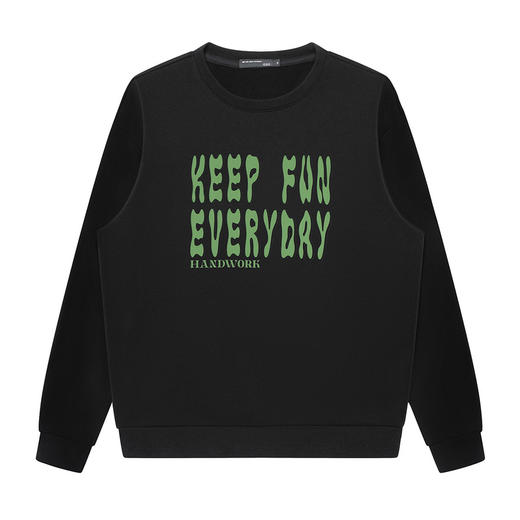 GXG男装【集合款】2025秋季简约字母男士休闲圆领长袖卫衣 商品图8