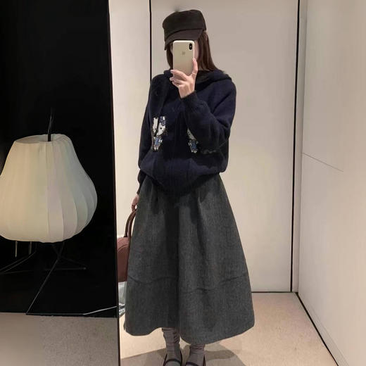 BeauMuse毛呢花苞裙 商品图1