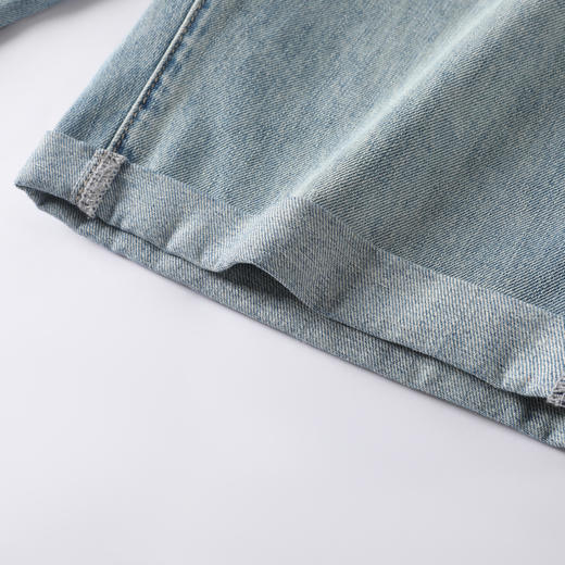 GXG男装夏季潮流百搭直筒裤男士薄款舒适牛仔休闲五分短裤K&C 商品图5