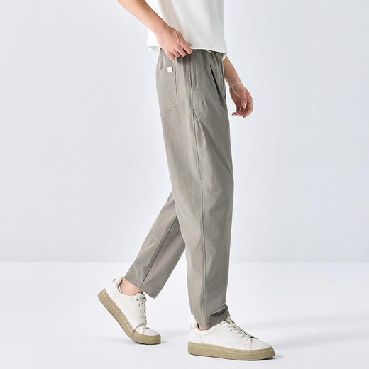 GXG男装25夏季时尚撞色系绳舒适松紧腰吸湿速干男式休闲直筒裤K&C 商品图9
