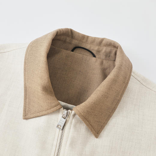 GXG男装25秋季时尚潮流撞色拼接简约百搭复古休闲男式翻领夹克K&C 商品图8