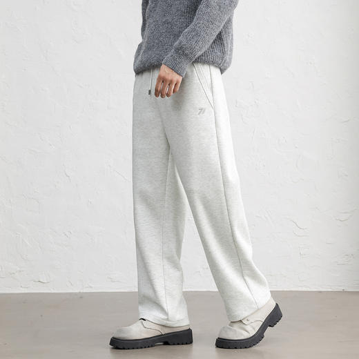 GXG男装25秋季时尚松紧腰系绳简约百搭亲肤舒适直筒男式休闲裤K&C 商品图5