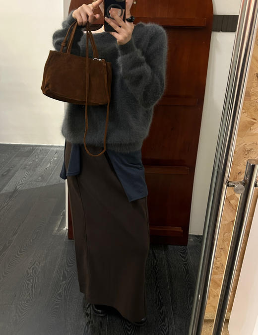 老米优品🎈秋冬神裙！含绵羊毛~《醋酸羊毛加绒H半身裙》显瘦又保暖~ 软糯手感+加绒内里，秋冬穿不冻腿！Q251215A 商品图10