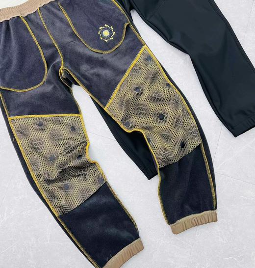 D121596加厚奥利绒防风保暖黑金沸腾软壳加绒裤 商品图10