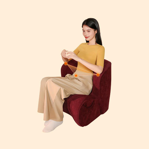 乐班加热沙发护腰单人沙发客厅卧室沙发轻奢沙发单手可伶久坐不累加热沙发 商品图4