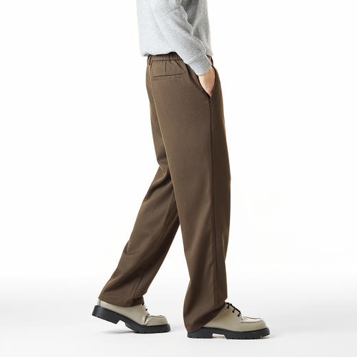 GXG男装秋季日常简约百搭休闲裤柔软舒适男式商务通勤直筒长裤K&C 商品图6