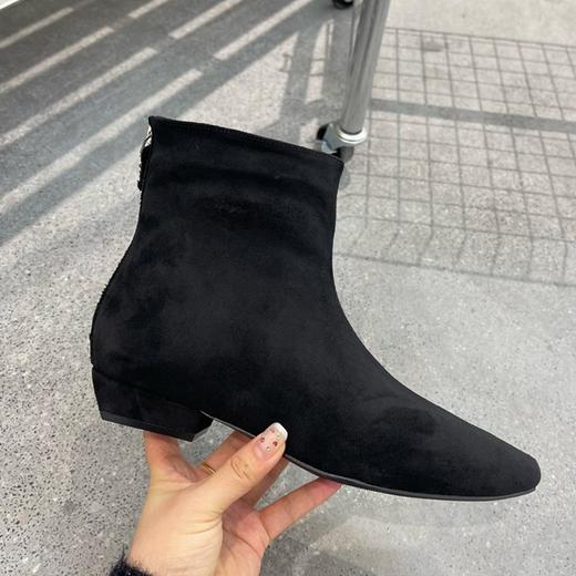 凯撒KS6951 绒面小方头切尔西短靴 商品图1