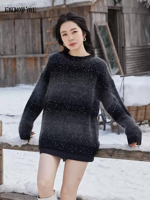 【门店同款】ENJOY冬季“暖冬软糖”渐变亮片套头针织 168099622 商品图0