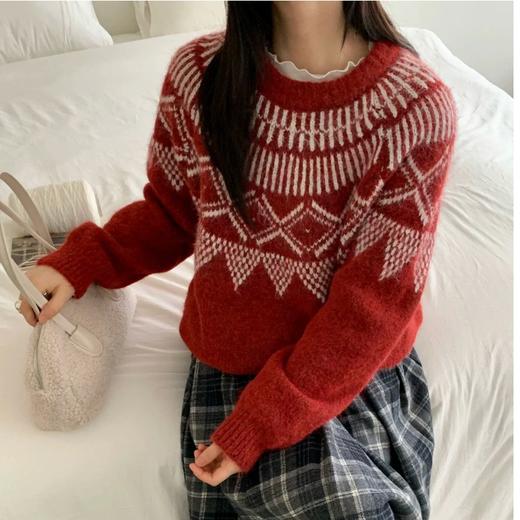 AVAAN阿曼 新年欢乐毛衣 费尔岛毛衣/开衫毛衣针织衫 圣诞新年必备战袍 商品图9