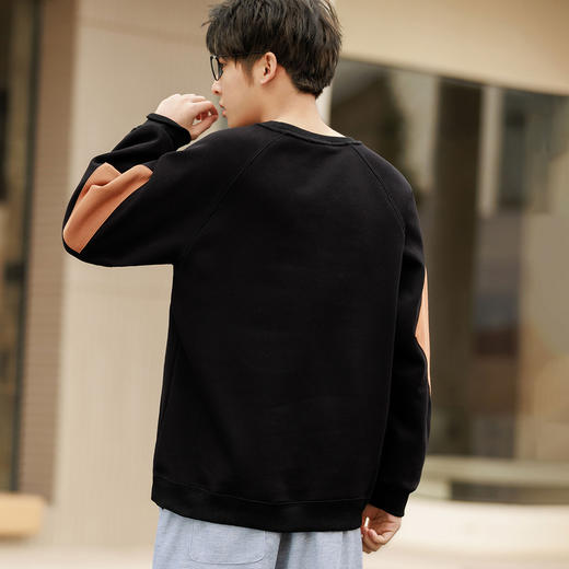 GXG男装秋季时尚撞色拼接运动休闲男式圆领长袖卫衣K&C 商品图4