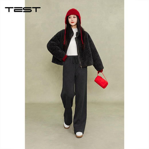 冬上新简约韩系立领仿羊羔绒外套224176 商品图2