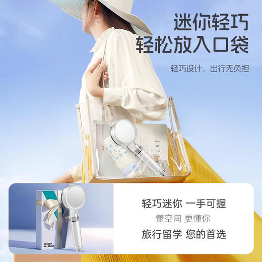 【PC材质质感十足❗️除氯护肤柔和增压】ins风增压软水过滤花洒亚克力双重除氯抑菌净水洗澡淋浴喷头。jb 商品图3