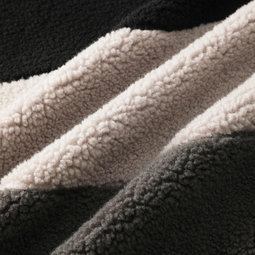 GXG男装25冬季时尚撞色休闲立领夹克加绒保暖仿羊羔绒男式外套K&C 商品图8