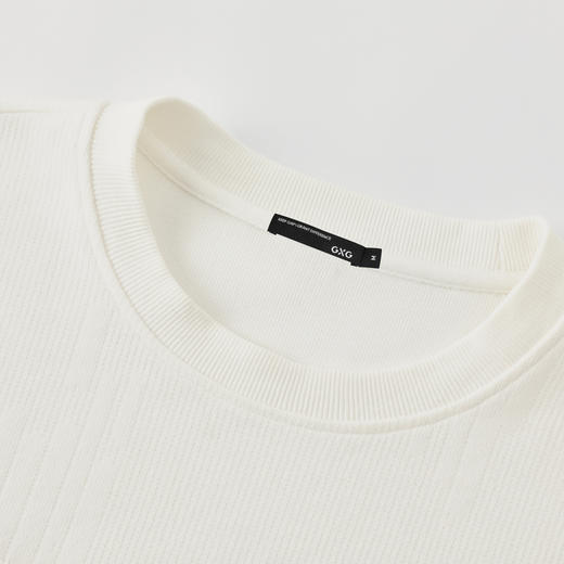 GXG男装【口袋拼接】25秋季简约百搭圆领宽松时尚休闲男式卫衣K&C 商品图4