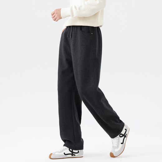 GXG男装25秋季时尚松紧腰系绳舒适亲肤弯刀裤宽松直筒男式休闲裤K&C 商品图7