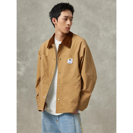 NPC潮牌灯芯绒翻领撞色外套复古工装秋季情侣夹克外套NP36TJ31 商品图2