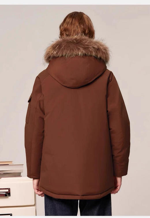 【秒杀价已调 直接拍】HAZZYS 哈吉斯 张晚意同款 毛毛领 中长 工装羽绒服 商品图6