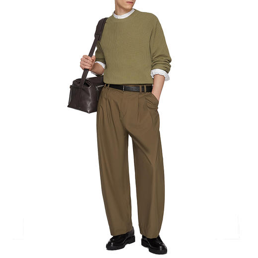 STUDIO NICHOLSON KNITWEAR 12GG RIB CREW NECK男装宽松廓形毛衣 商品图1