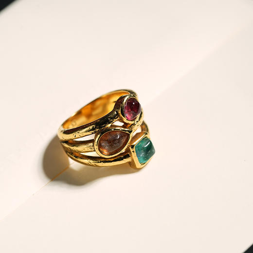 北京仓｜Goossens Paris-CABOCHONS-三色 岩石水晶 戒指［法国设计师］ 商品图2