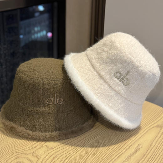 丁摩 新款刺绣字母渔夫帽子女秋冬保暖显脸小毛绒帽时尚防寒盆帽潮5ZF-104 商品图3