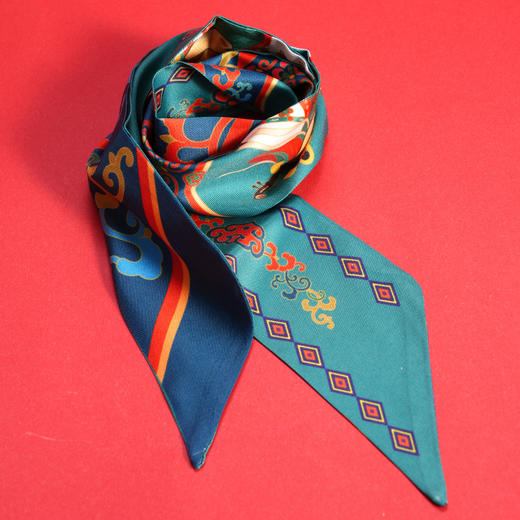 马年团团国风纹样丝巾带 商品图0