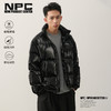 NPC潮牌字母logo刺绣90%白鸭绒立领面包羽绒服男亮面夹克NP49DJ04 商品缩略图0