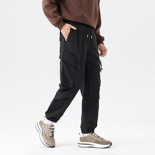 GXG男装【伞兵裤】25秋季户外工装宽松直筒运动裤男式束脚休闲裤K&C 商品图3