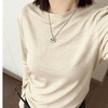 圆领打底T恤衫女韩系基础款显瘦羊绒天丝羊毛打底长袖上衣打底衫 商品缩略图2