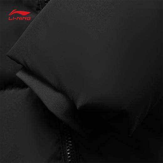 李宁男子防泼水保暖鸭绒长羽绒服AYMV213 商品图7