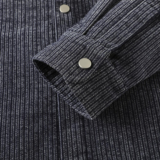 GXG男装【含莱赛尔】25秋季复古条纹肌理日常通勤男式翻领夹克K&C 商品图10