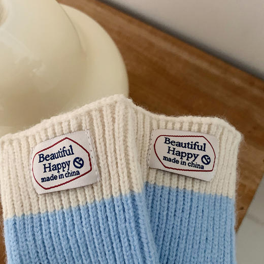 【YW】无忧购“礼物季”秋冬新款针织五指手套ins风时尚保暖高颜值骑车防寒防风毛线手套（截单后3-5天发货) 商品图2