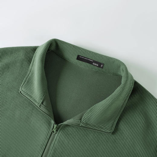 GXG男装秋季简约百搭套头上衣男式半高领拉链户外休闲运动卫衣K&C 商品图12