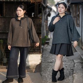 一周发货【满天星羊毛混纺卫衣】加绒连帽亮片，可机洗，亮片手工缝纫固定不易掉，简约款式，保暖细密短绒，慵懒百搭，宽松加厚，长袖套头款，穿脱方便，面料:5%羊毛12%锦纶12%晴纶3%氨纶68%聚酯纤维