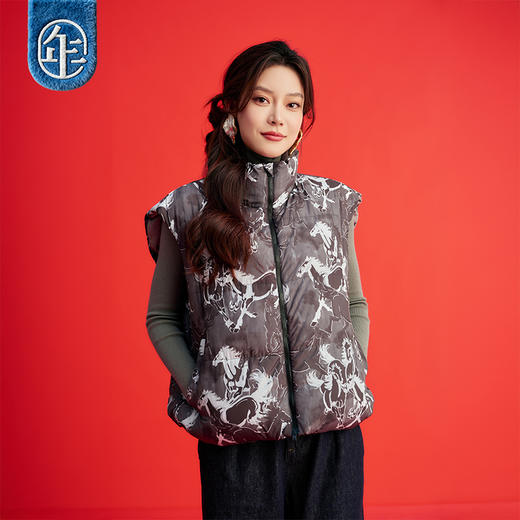 年衣童装儿童羽绒马甲冬季新款亲子装男女童加厚大展鸿图羽绒马甲 商品图3