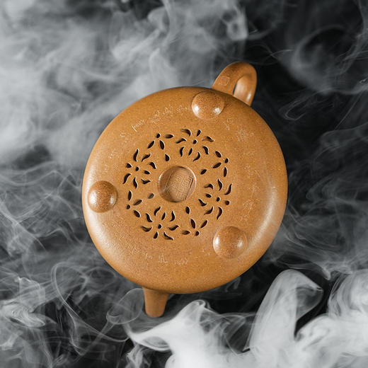 龙德堂陶艺 汤宣武制《玲珑系列之石瓢》原矿金砂段 180cc 库存请咨询客服 商品图4