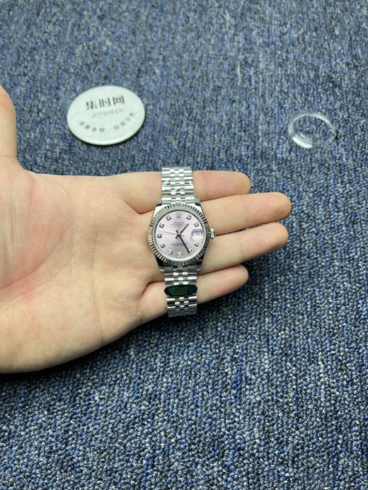 细节决定成败—新款劳力士 ARF日志型系列31mm ARF日志31女款 蚝式日志型 粉盘钻面 女士腕表 商品图8