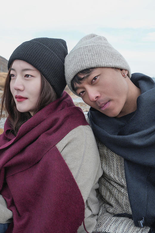 饮水鸟秋冬藏地祥纹34牦牛绒羊毛针织三角巾围巾钉珠保暖披肩围脖 商品图6