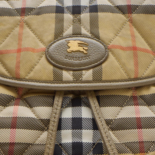 BURBERRY 巴宝莉 女士马术骑士徽标马蹄形双肩包 格子 8115396 B9368 商品图3