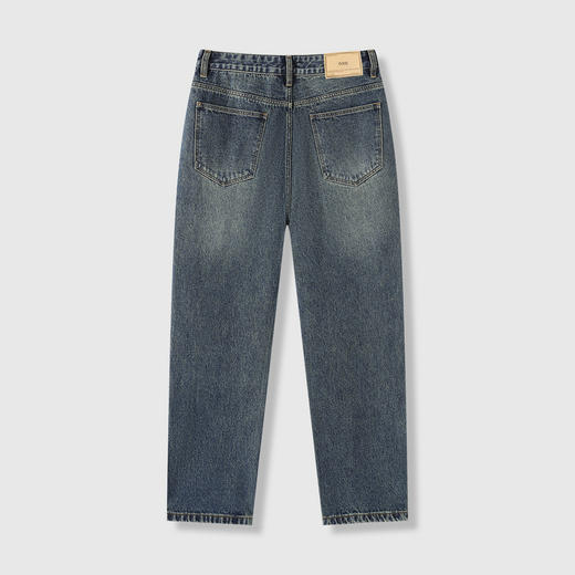 GXG男装25秋季简约复古舒适有型日常通勤直筒休闲男式牛仔长裤子K&C 商品图6